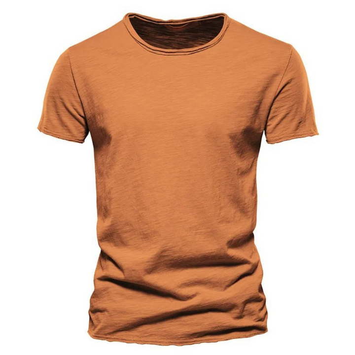 Waylon Men's Slim Fit Crew Neck Tee — Everyday Essential – Orange